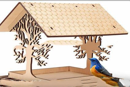 Wooden Home Garden Outdoor Bird Feeder Garden Pendant Decoration Feeder