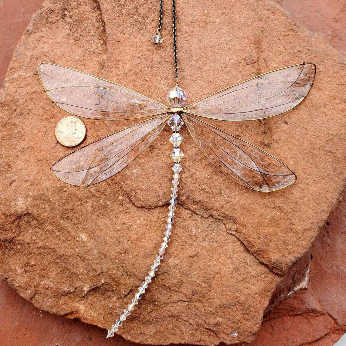 Dragonfly Crystal Suncatcher Hanging Crystal Suncatcher For Garden Wedding Car Wall Home Decor Kawaii Accessories Macrame