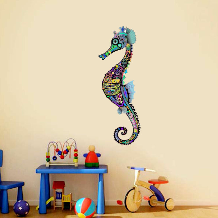 Home Decor Painted Mural Seahorse Wall Sticker