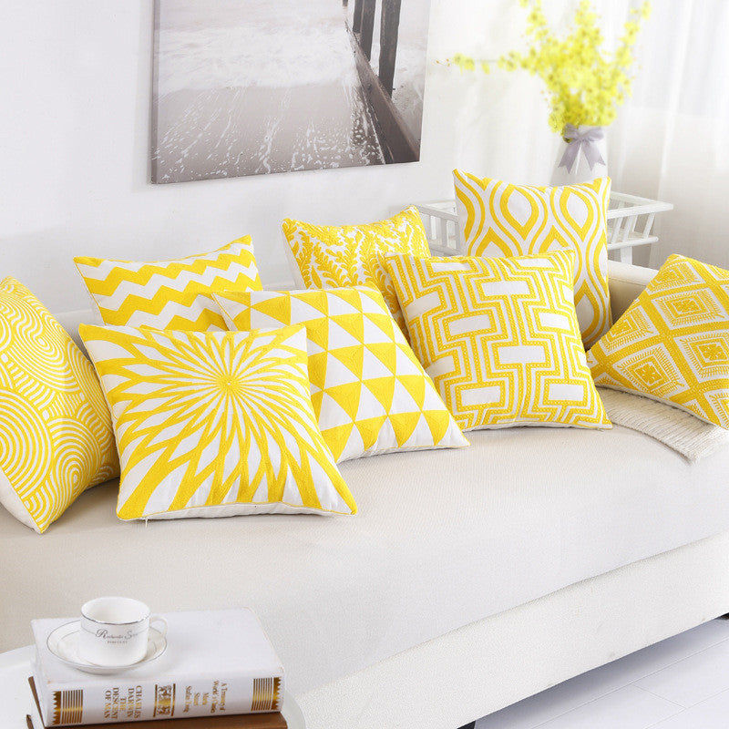 Sofa cushion and pillowcase