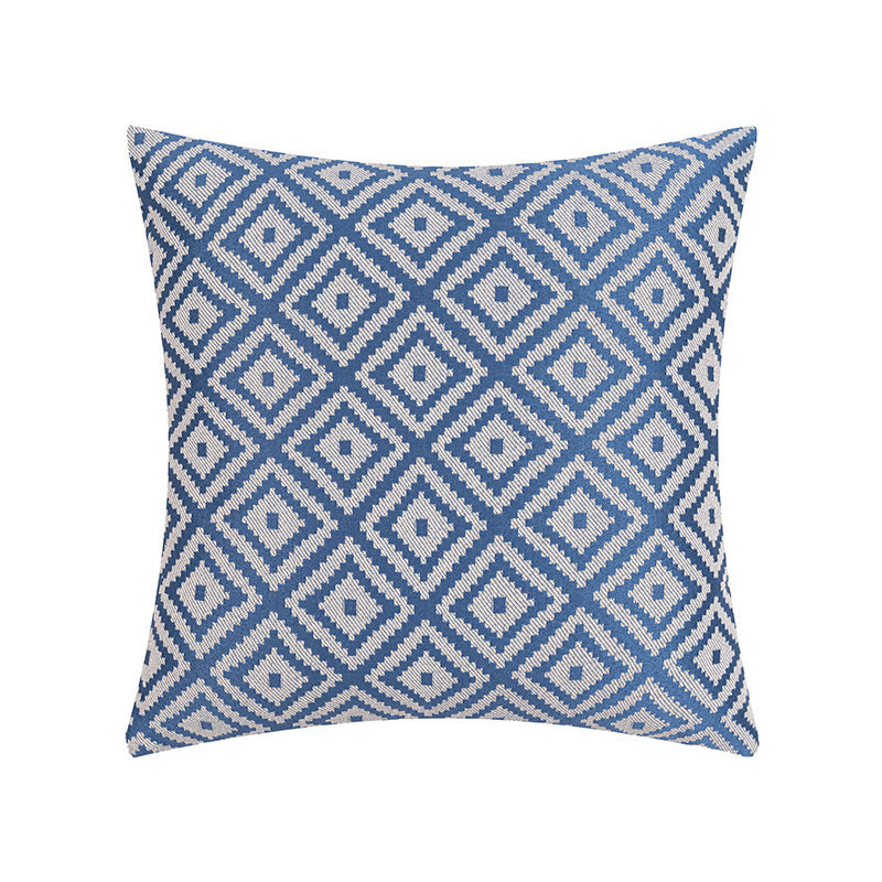 Nordic Rhombus Jacquard Pillow Cover Double-sided Woven