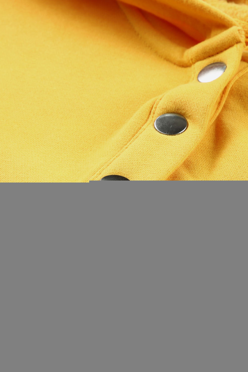 Yellow Batwing Sleeve Pocketed Henley Hoodie