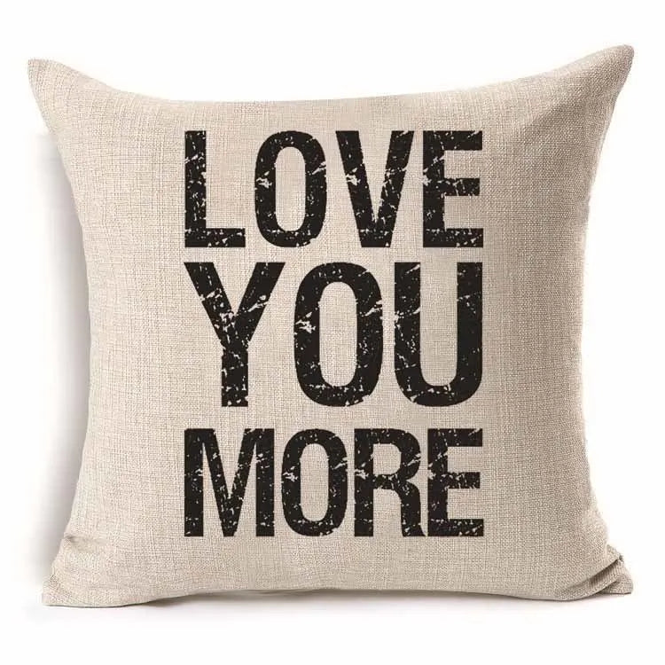 45*45 cm Cotton Linen Cushion Cover Love Mr Mrs Letter Throw Pillow Home Decor Wedding Decoration Decorative Pillowcase 40247