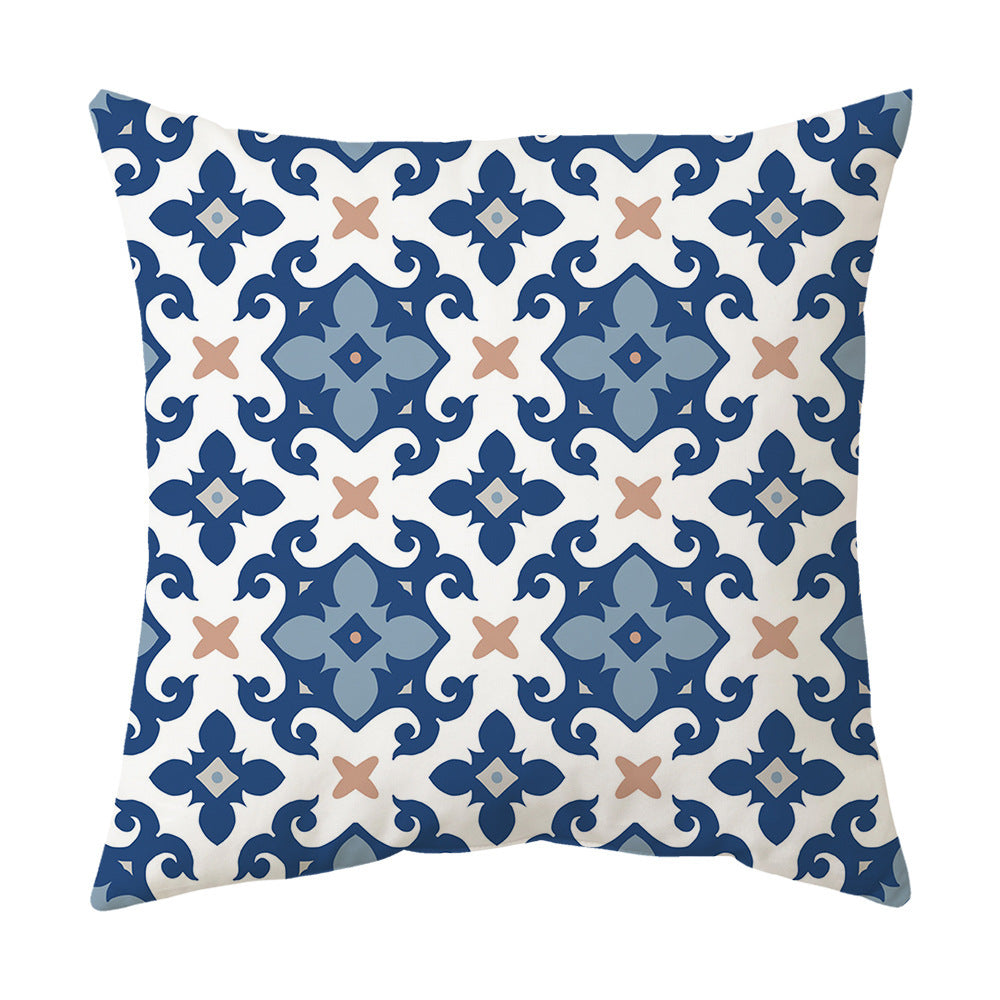 Blue Theme Simple Pattern Printed Pillowcase